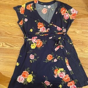 Floral wrap dress